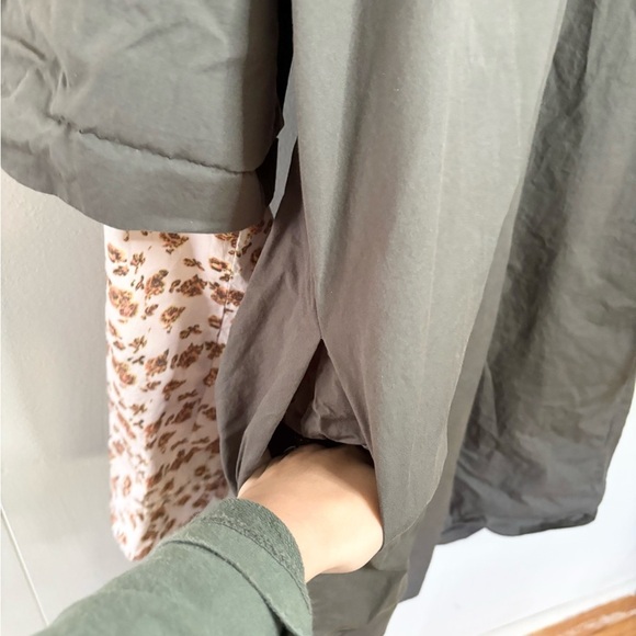 A Detacher olive green long sleeve cotton lagenlook midi dress size 8 runway - Picture 5 of 6